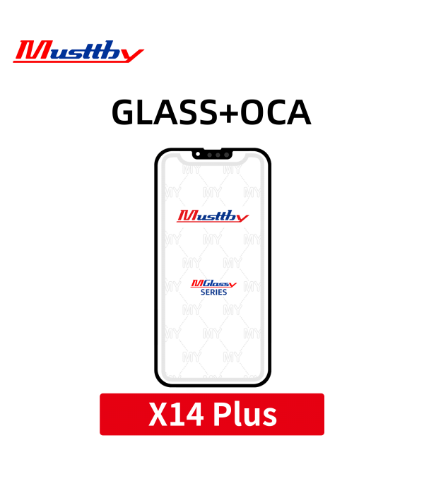 Стекло для переклейки iPhone 14 Plus + OCA Musttby YourGlass Original